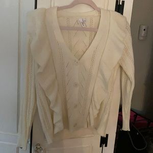 Cardigan with ruffles